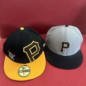 Pirates Baseball Caps - Set of Two